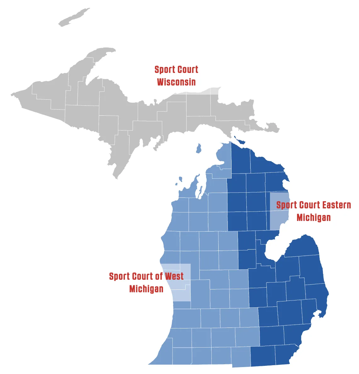 Sport Court Michigan Map